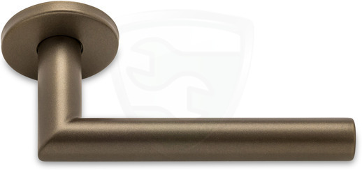 BASICS LB2-19 door handle left pointing to rosette EN1906 bronze (half pair) kopen in Alkmaar bij Postma en Postma